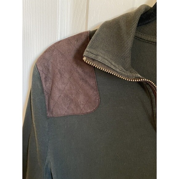 CHAPS Pullover Long Sleeve 1/4 Zip Shirt. Sz. PL Green - Picture 3 of 4